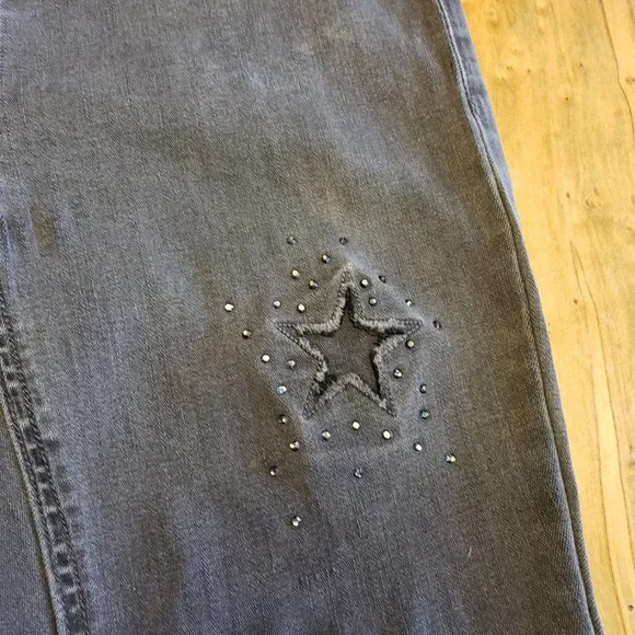 SEVEN STAR EMBELISHED STRAIGHT LEG JEANS SIZE 8 - Picture 3 of 4